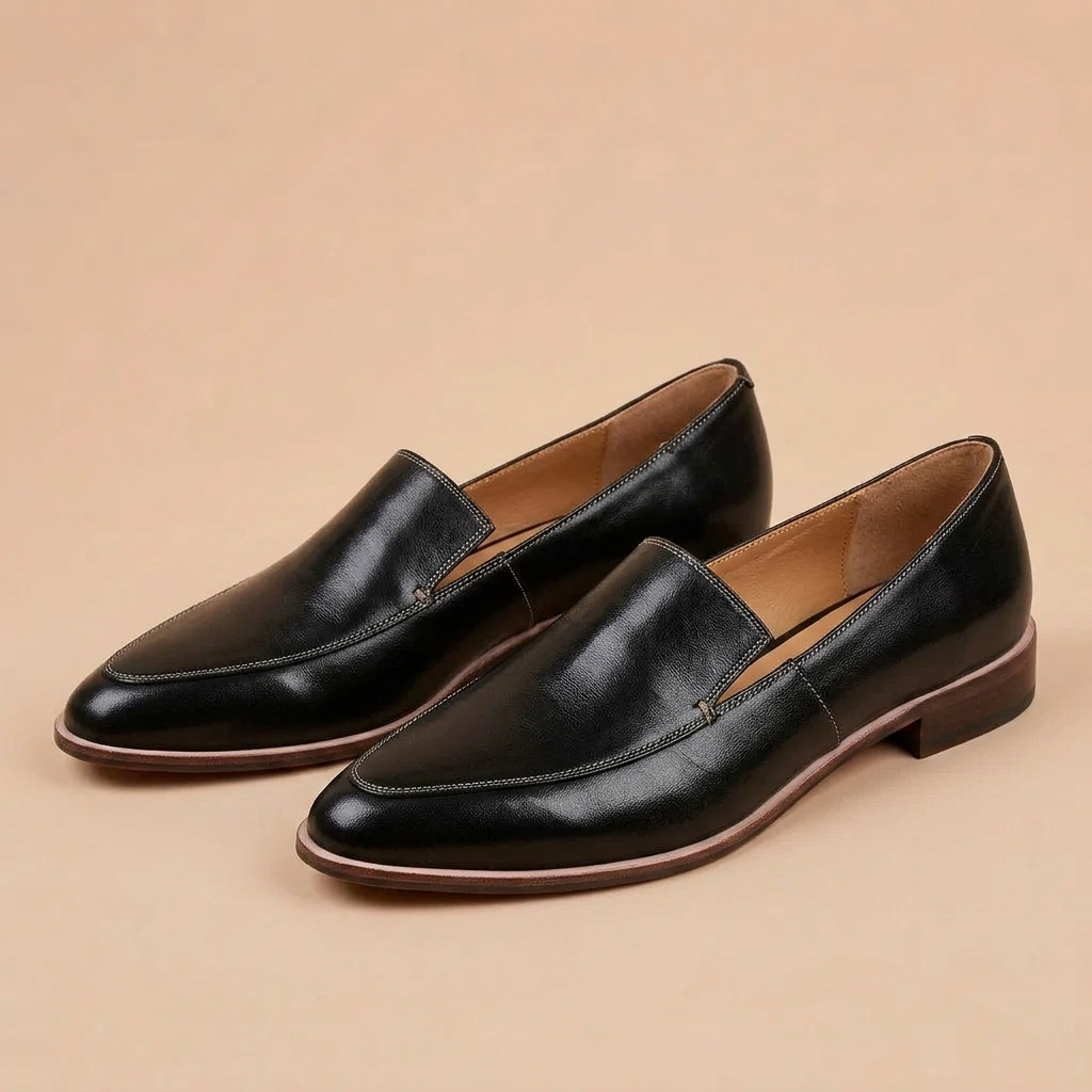 Zofia™ | Black Patchwork Moccasin