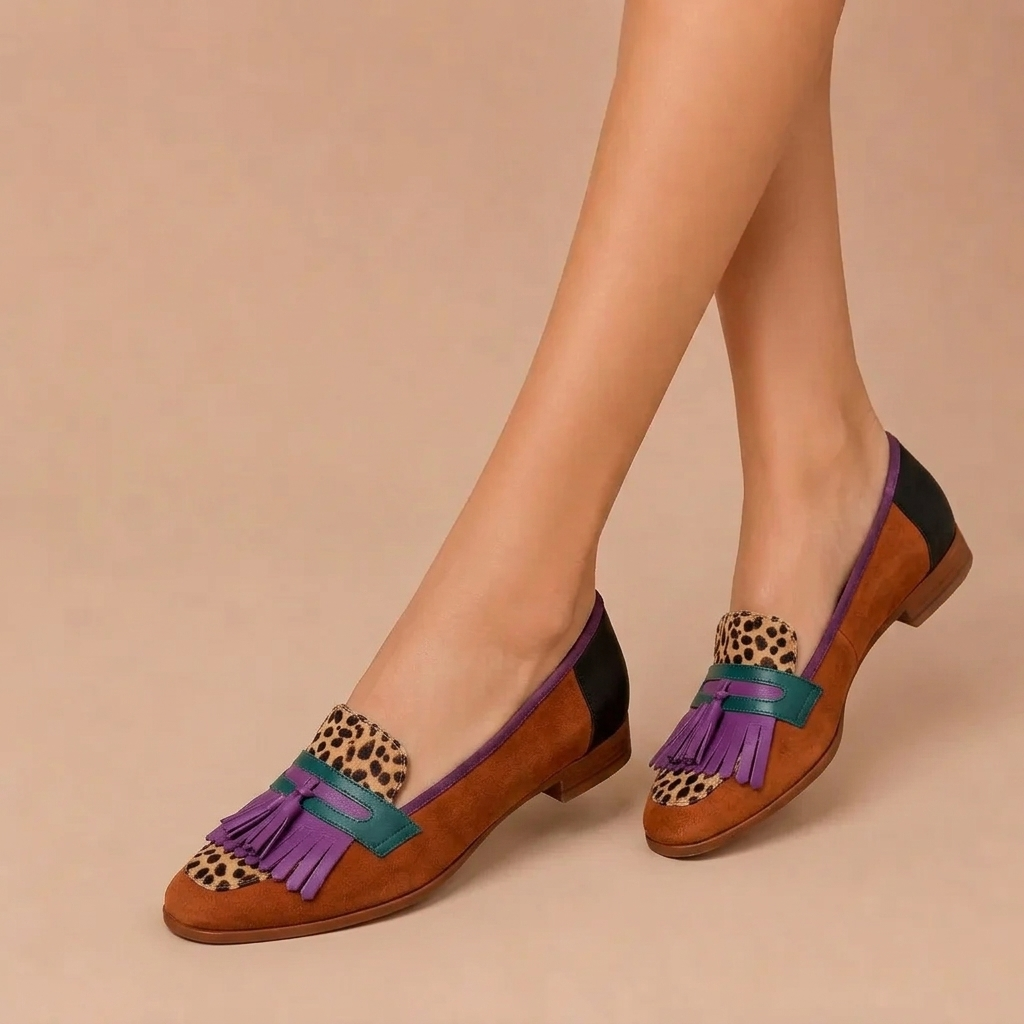 Fallon™ | Brown Leopard Print Moccasin