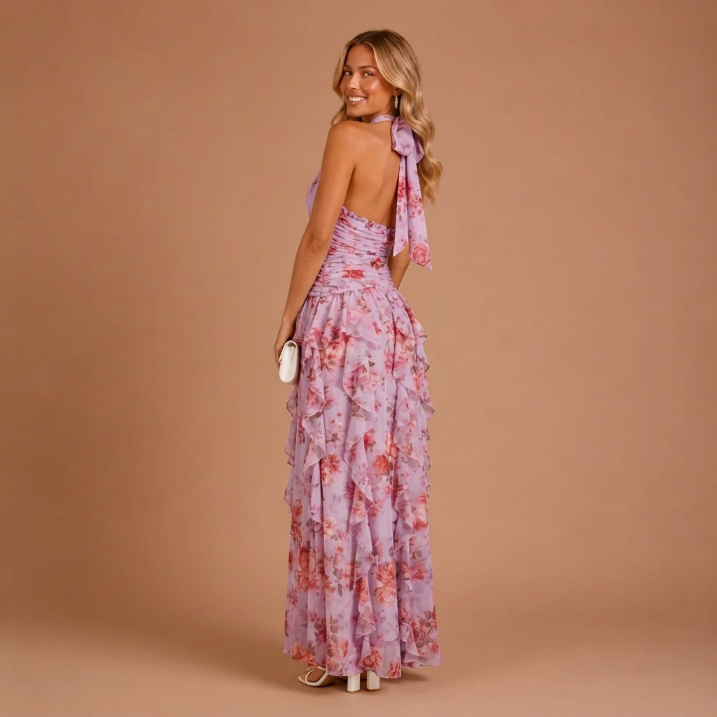 Dora - Maxi Dress with Halter Neck