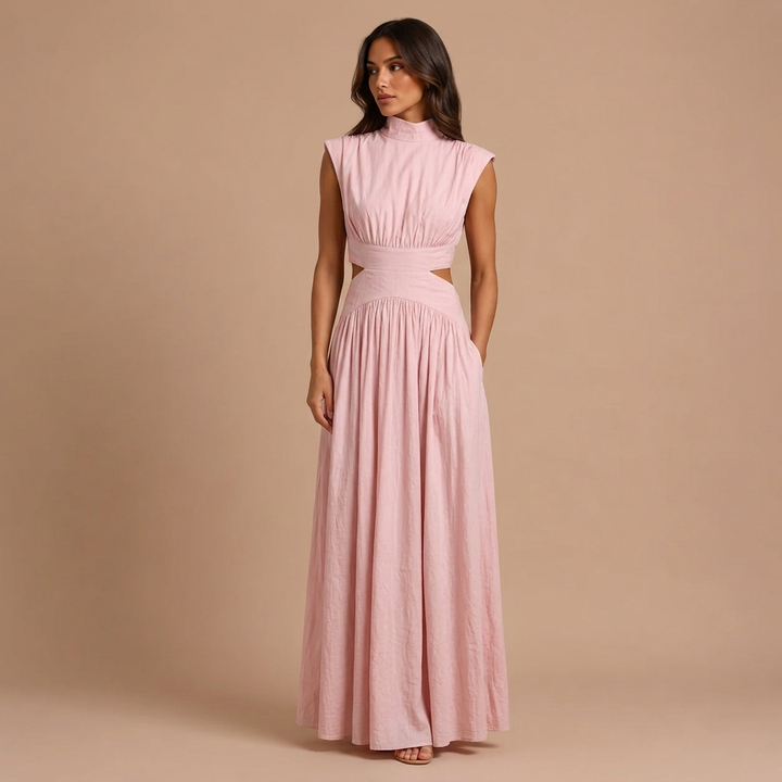 Maxi Sleeveless Dress with Open Details