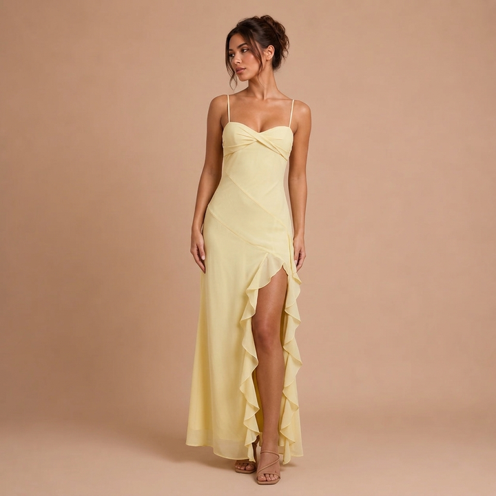 Maxi Dress with Side Lace Insert
