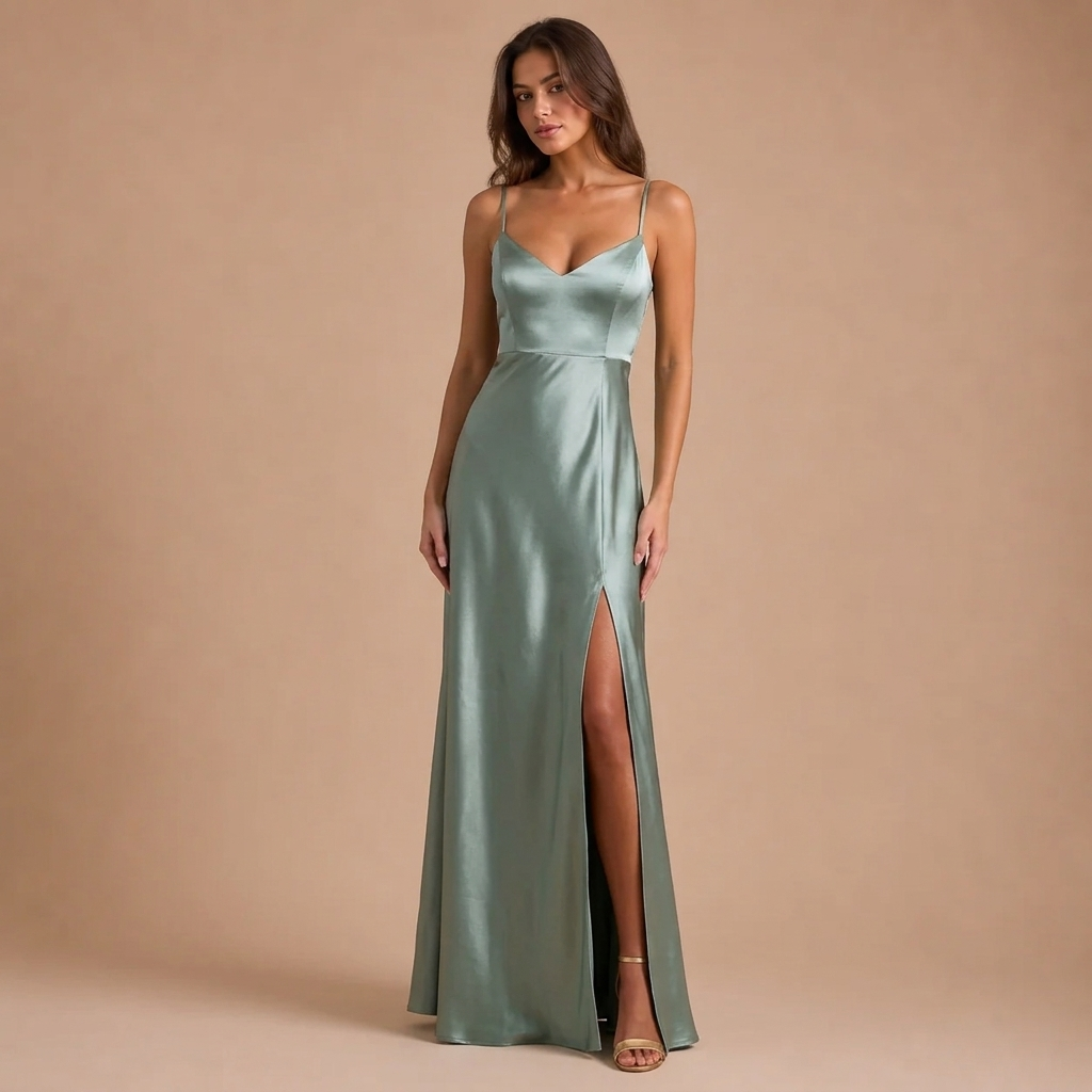 Lucia - Long Satin Dress