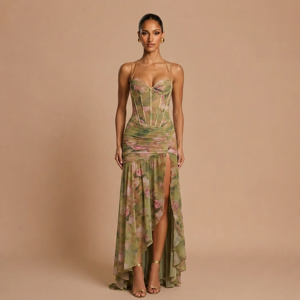 Isamara - Long Dress with Corset
