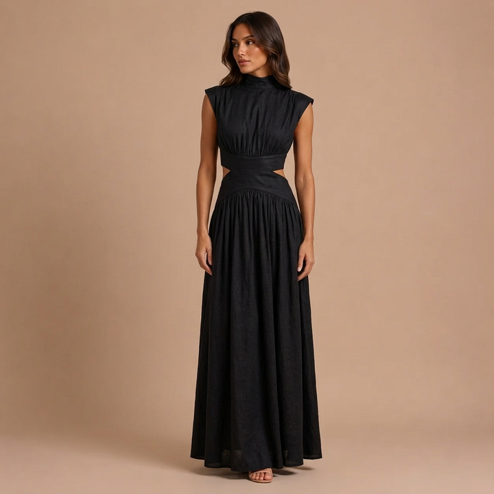 Maxi Sleeveless Dress with Open Details