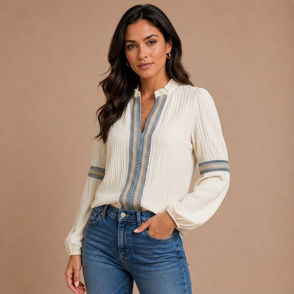 Impressive V-Neck Blouse