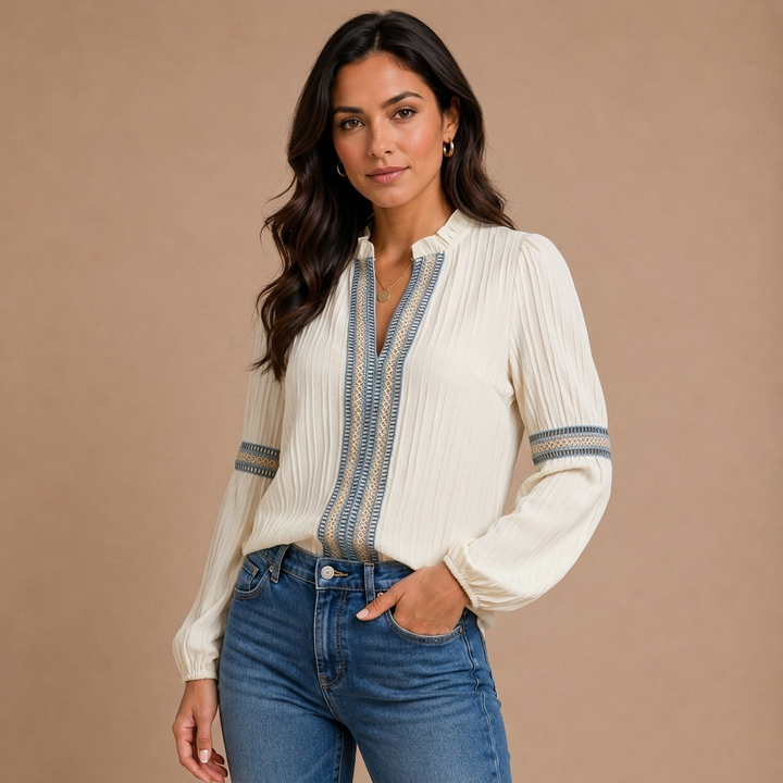 Impressive V-Neck Blouse