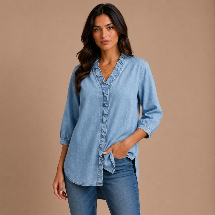 Elena - Elegant Blouse with Ruffles