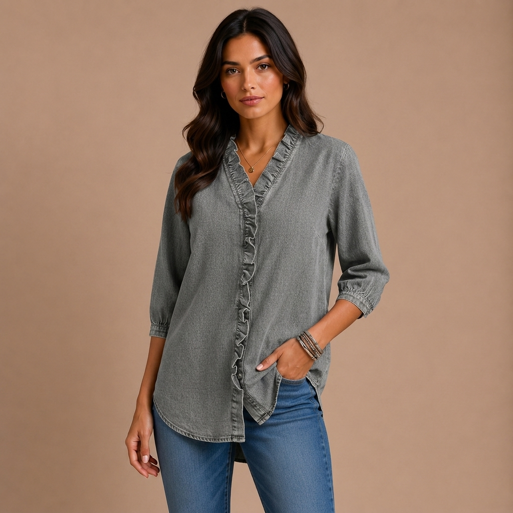 Elena - Elegant Blouse with Ruffles