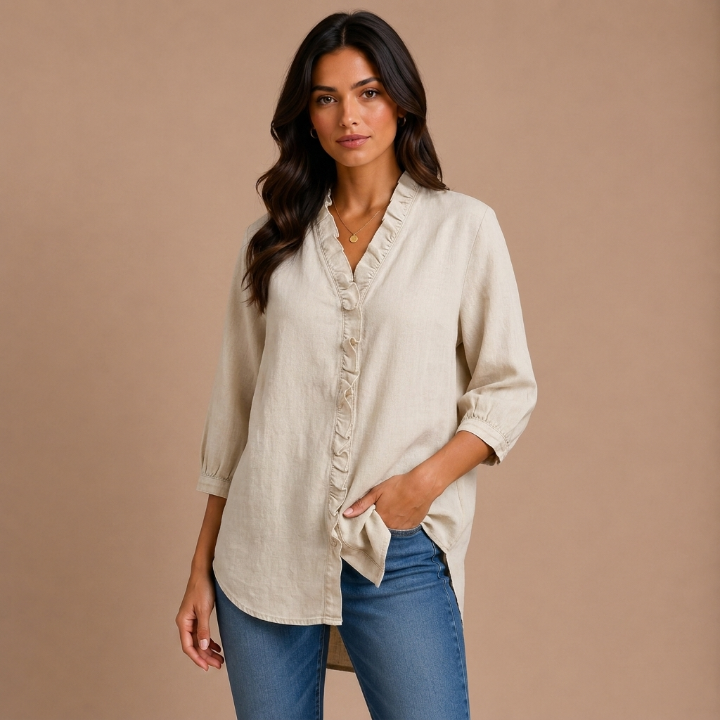Elena - Elegant Blouse with Ruffles