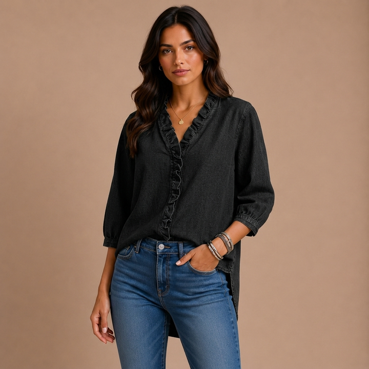 Elena - Elegant Blouse with Ruffles