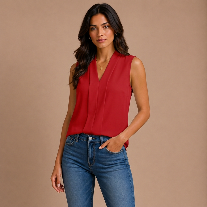 Aristocratic Sleeveless Blouse