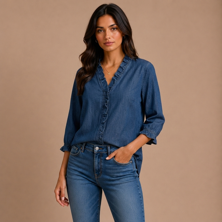 Elena - Elegant Blouse with Ruffles