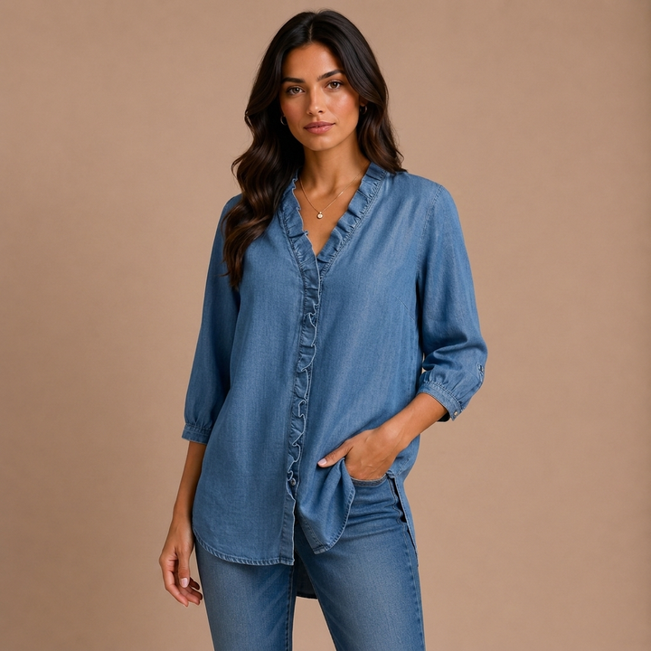 Elena - Elegant Blouse with Ruffles