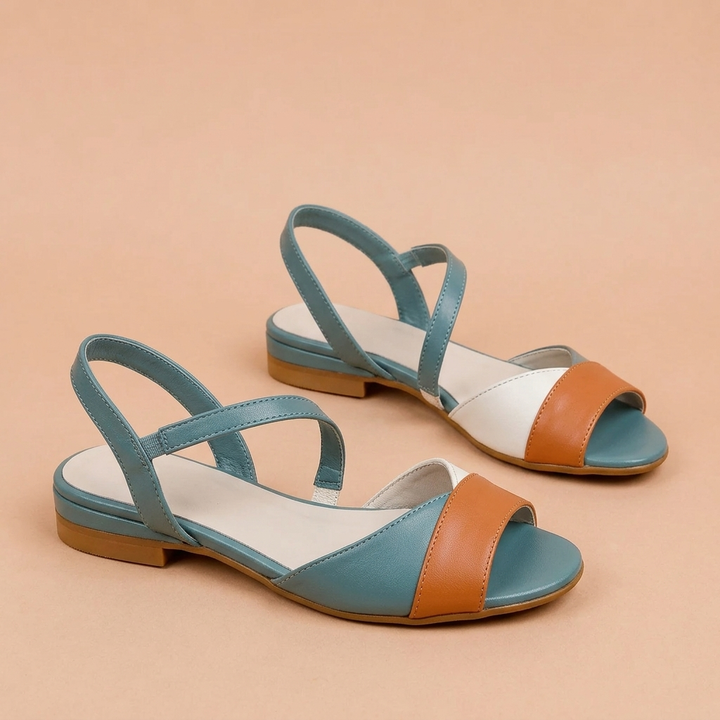 Colora - Sandals with Ankle Strap in Colourful Design