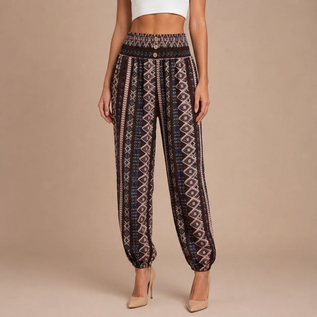 Trousers with Folkloric Design