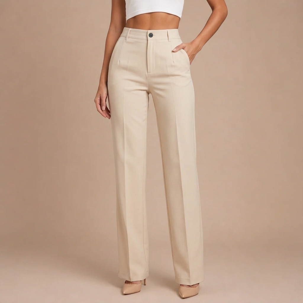 Elaine - Elegant High-Waisted Trousers
