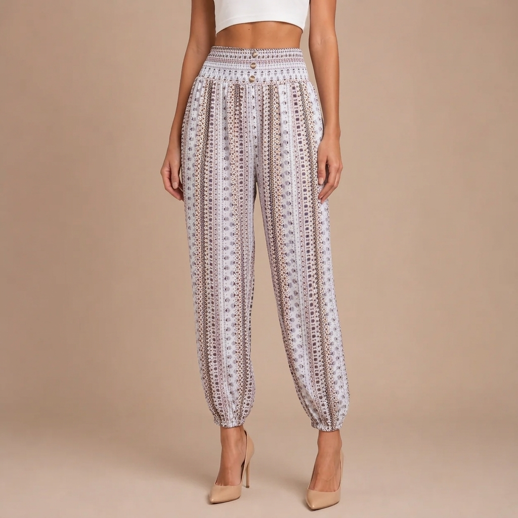 Trousers with Folkloric Design