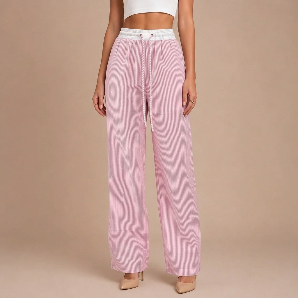 Striped Wide Trousers