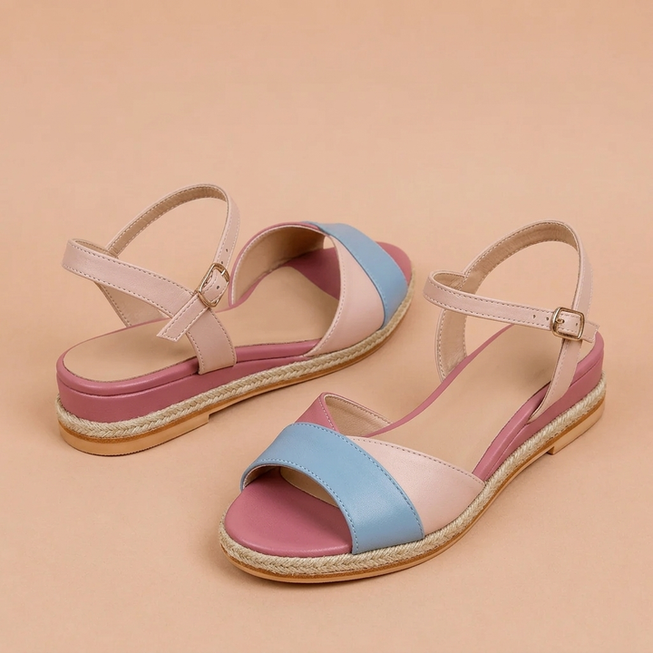 Colora - Sandals with Ankle Strap in Colourful Design