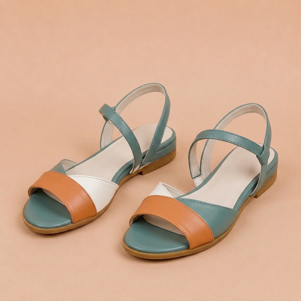 Colora - Sandals with Ankle Strap in Colourful Design