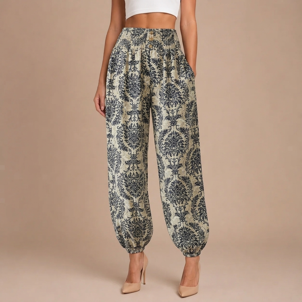 Trousers with Folkloric Design