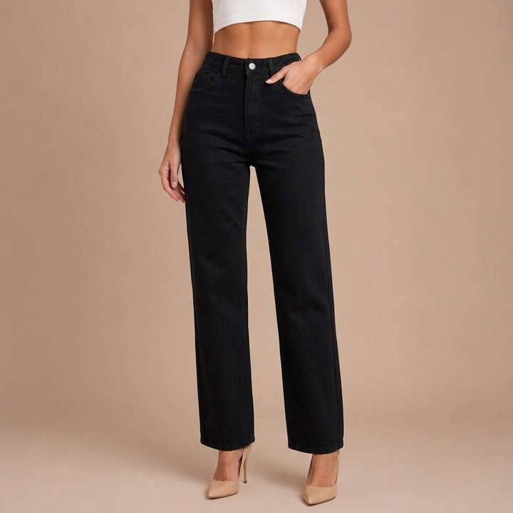 High-Waisted Jeans with Wide Legs