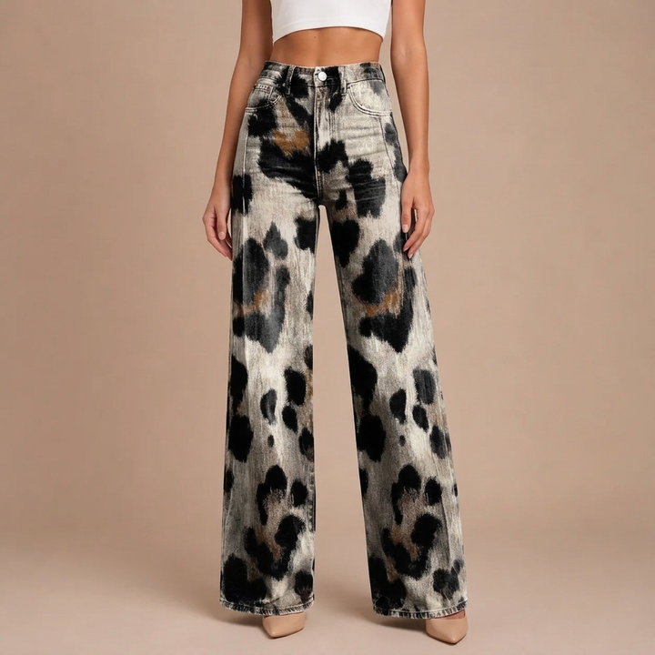 Cheetah | Boho Vintage Trousers with Chic Print