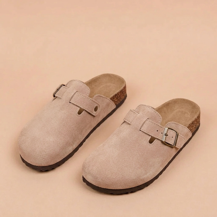 Loukia - anatomical sandals made of suede leather