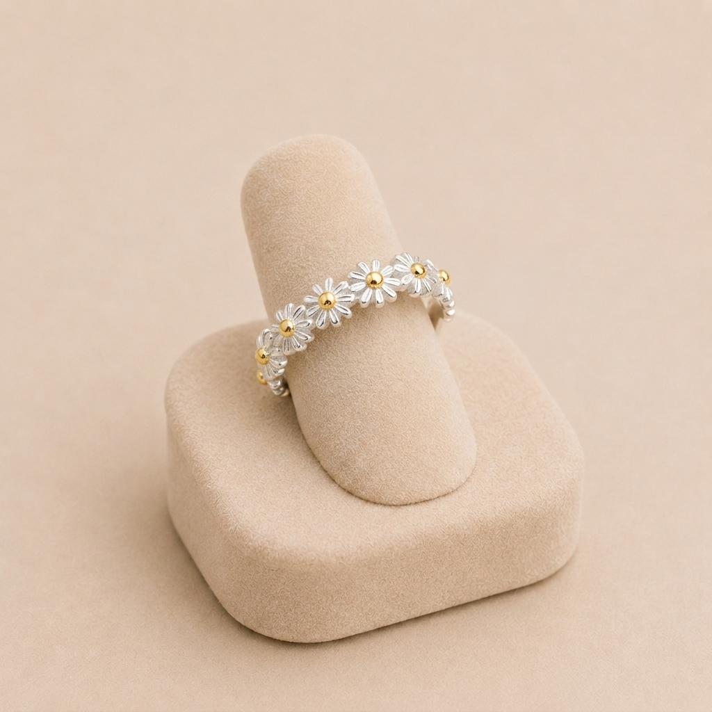 Florentina - Silver Flower Ring