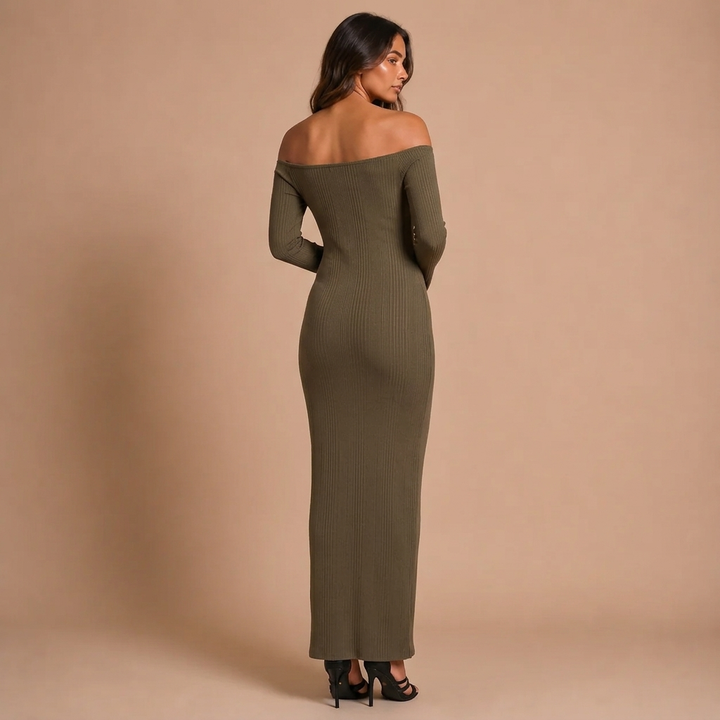 Maxi Dress with Open Shoulders