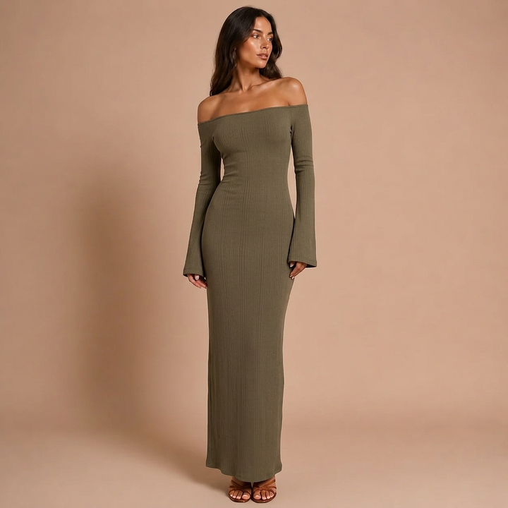 Maxi Dress with Open Shoulders