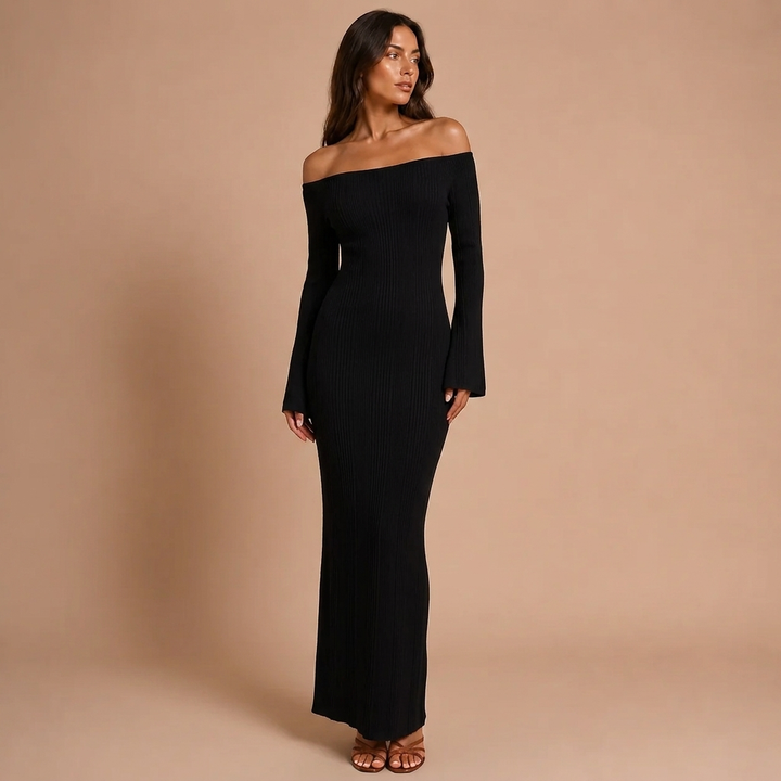 Maxi Dress with Open Shoulders