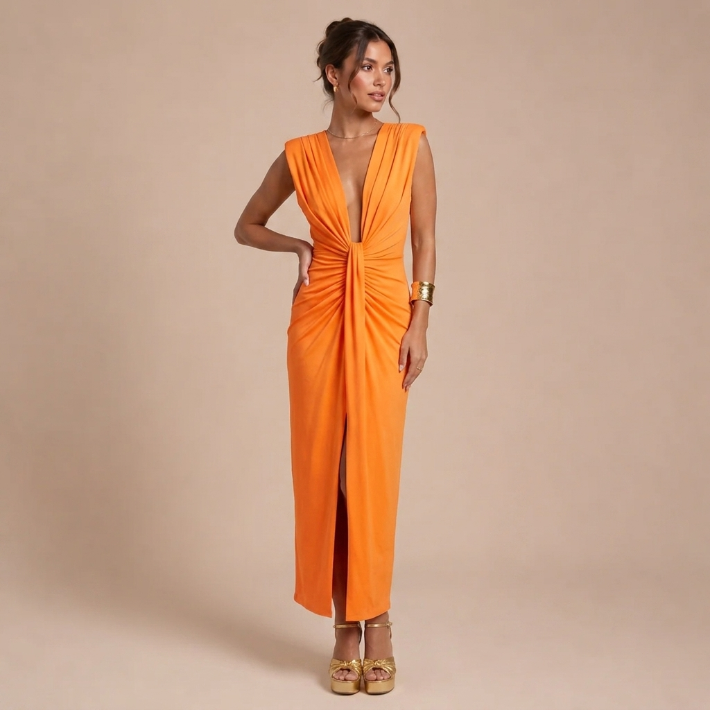 Eleni - Dress with Low Neckline