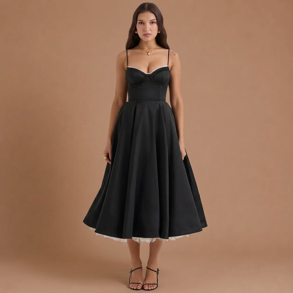 Arielle | Luxurious Midi Dress for Elegant Moments