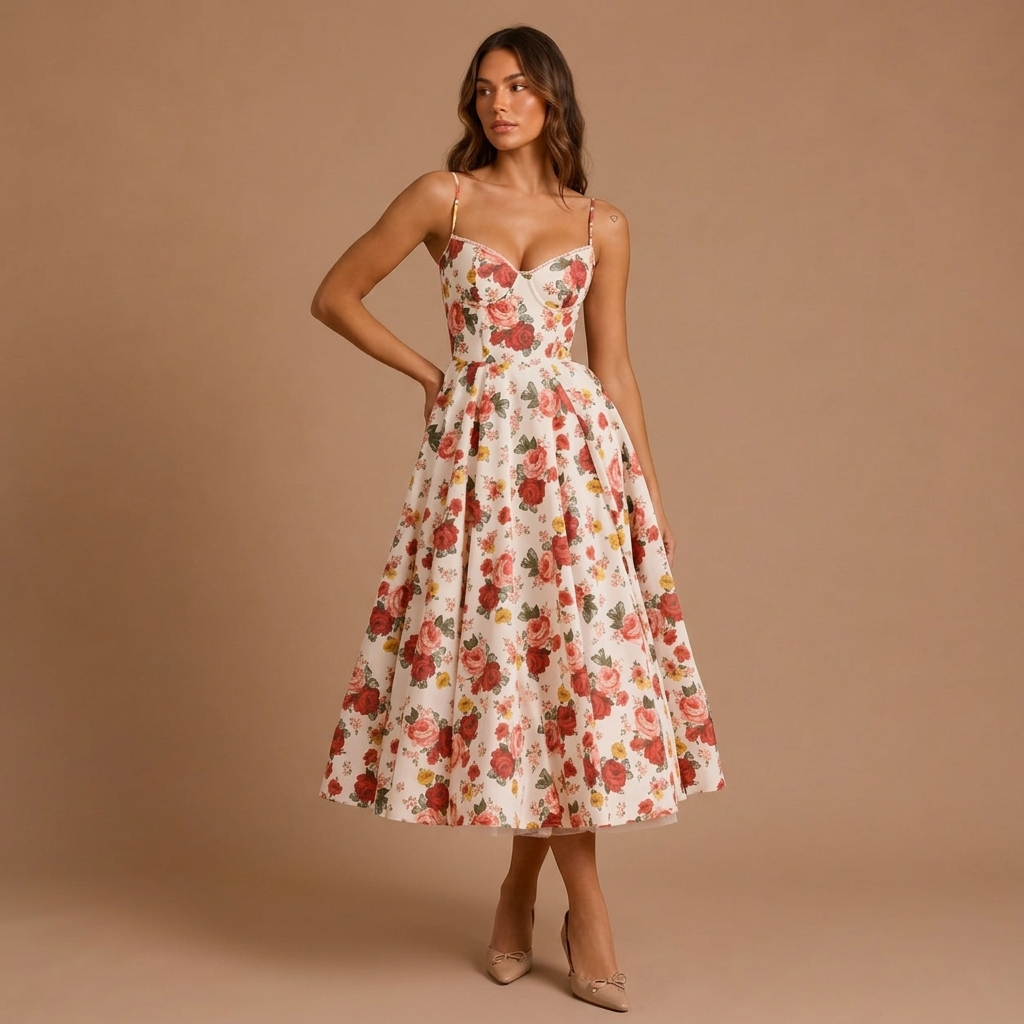 Arielle | Luxurious Midi Dress for Elegant Moments