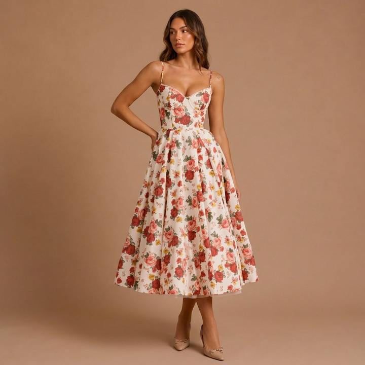 Arielle | Luxurious Midi Dress for Elegant Moments