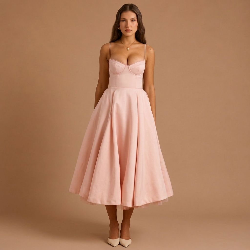Arielle | Luxurious Midi Dress for Elegant Moments