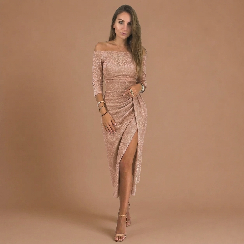 Natalia - Elegant Off-the-Shoulder Dress