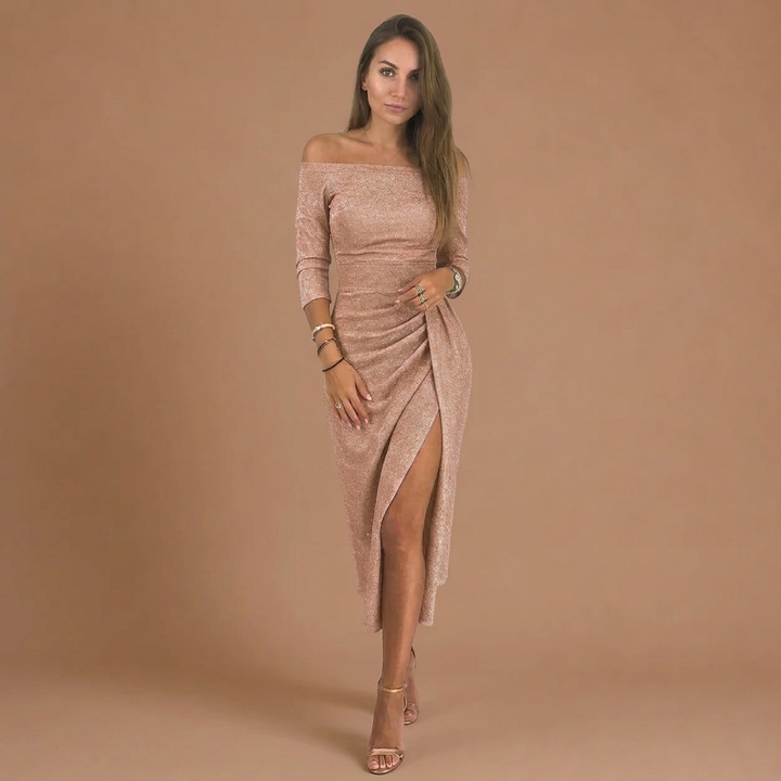 Natalia - Elegant Off-the-Shoulder Dress