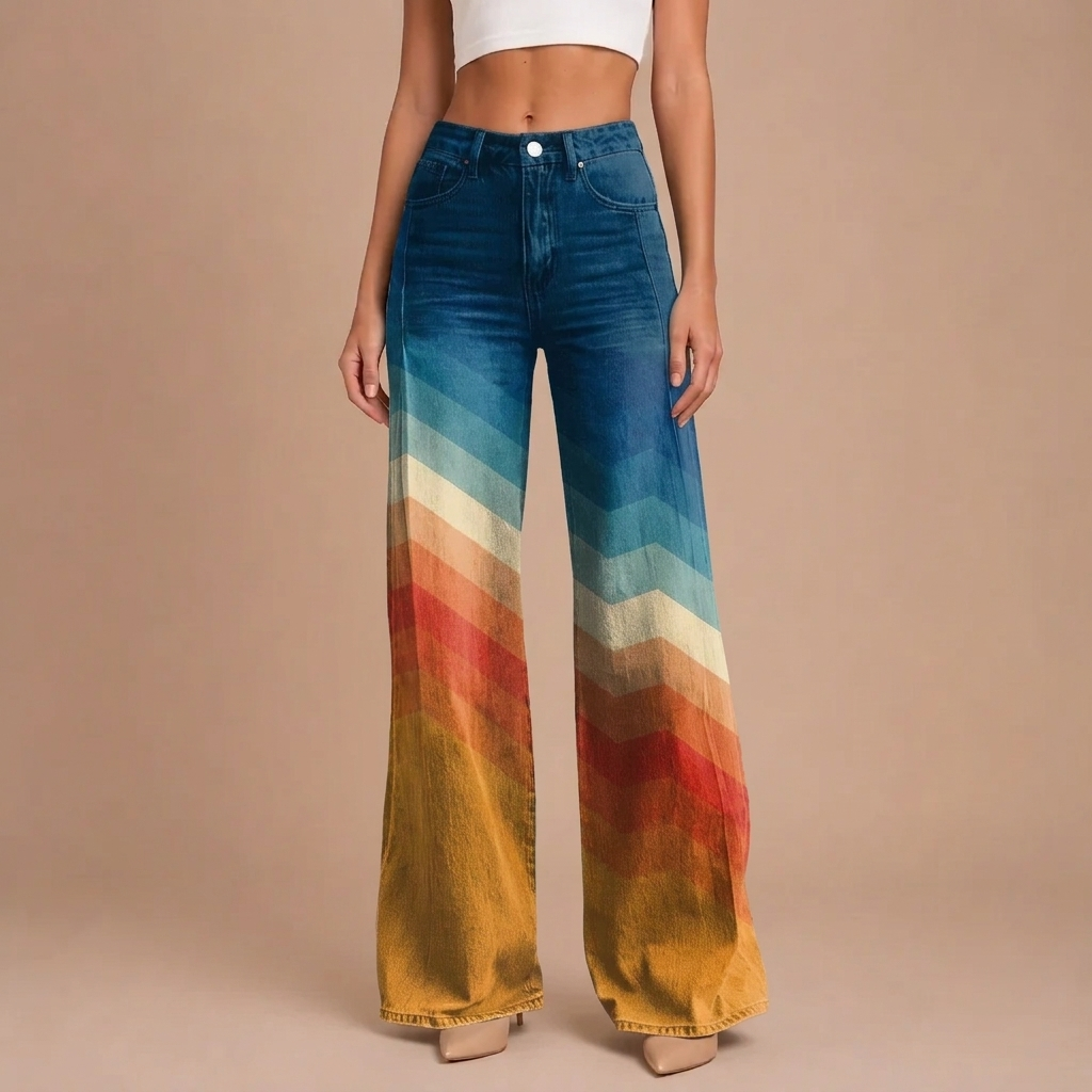 Léa™ | Stylish Retro Zigzag Pants