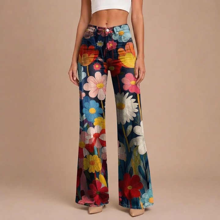Léna™ | Floral Wide-Leg Pants