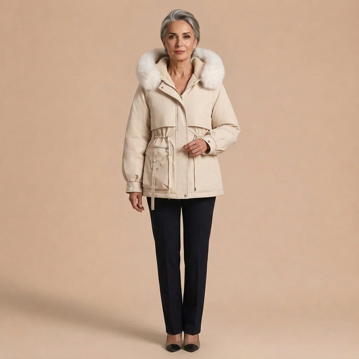 Lena Fur-Trimmed Drawstring Puffer Jacket