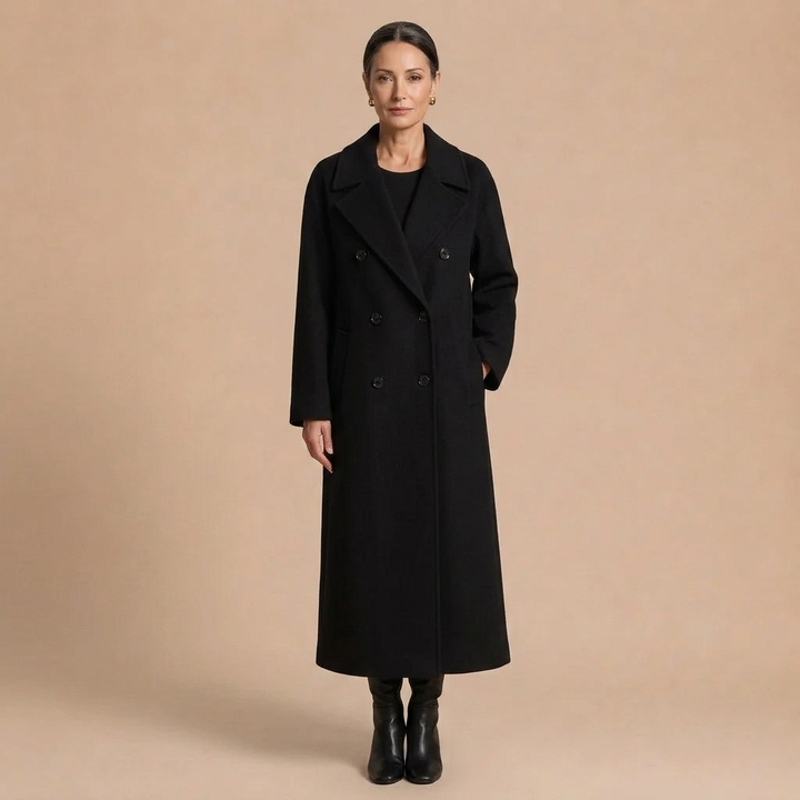 Josie Double-Breasted Long Coat