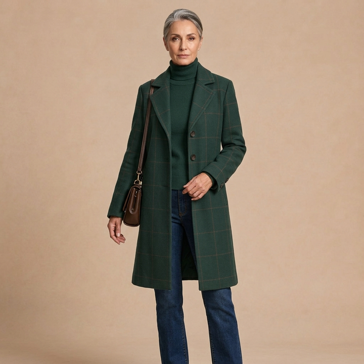 Chloe Windowpane Long Coat