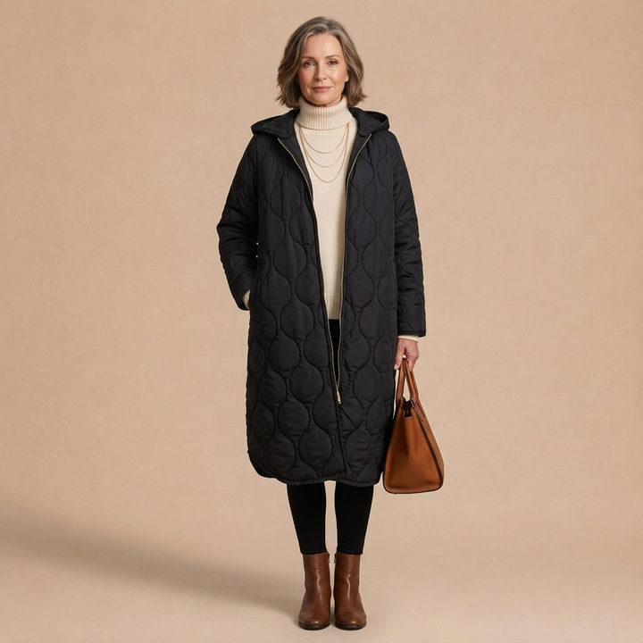 Nina Quilted Hooded Long Parka