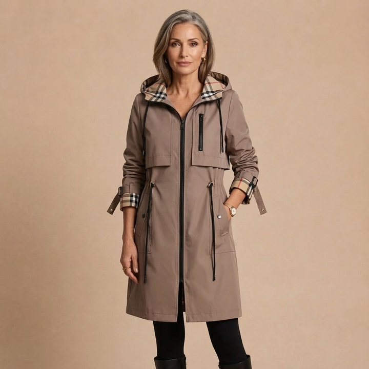 Ruby Waterproof Zip-Up Hooded Coat