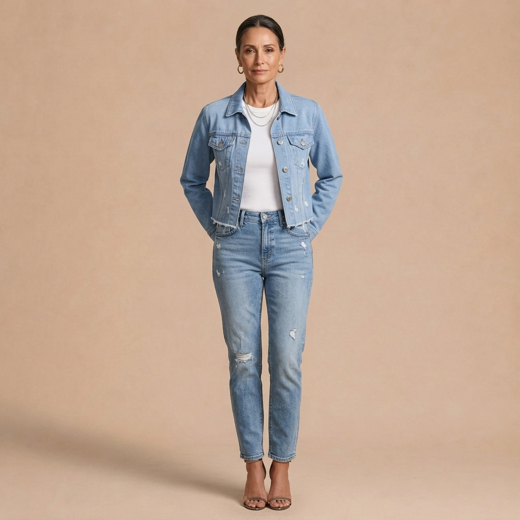Gwen Cropped Denim Jacket