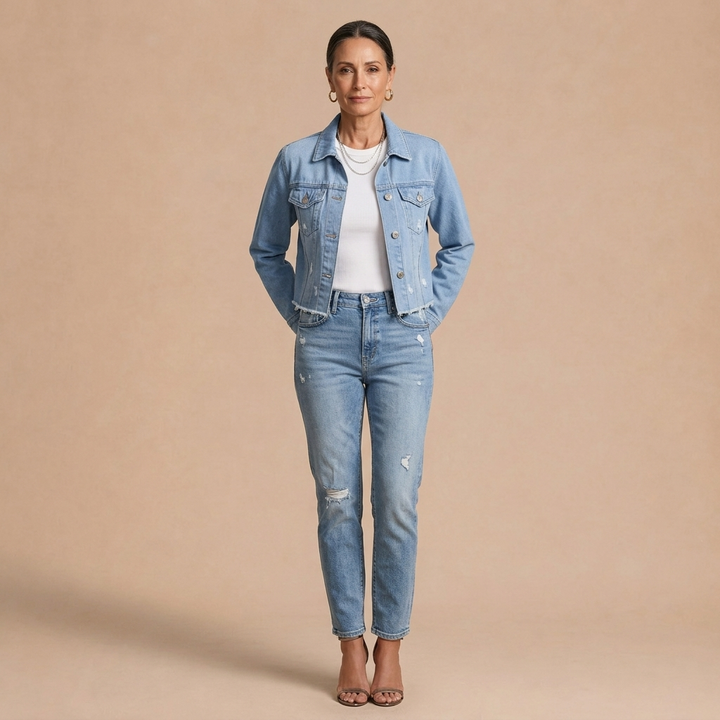 Gwen Cropped Denim Jacket