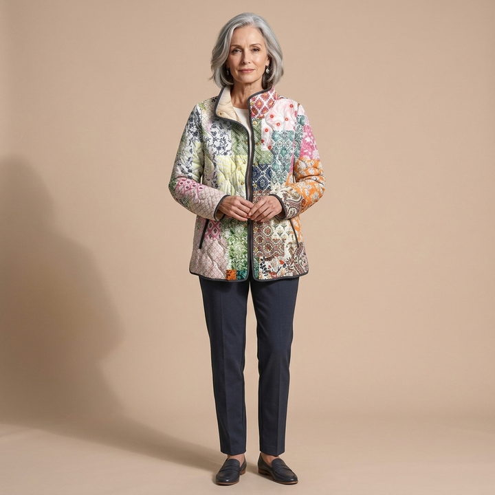 Tara Quilted Patchwork Floral Jacket
