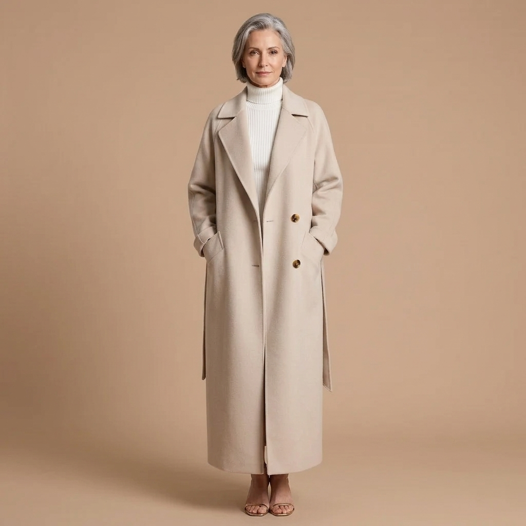 Ines Double-Button Longline Overcoat